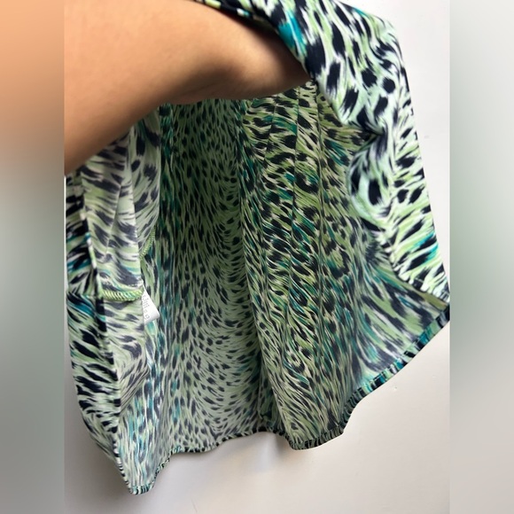 Vtg 3BCBG Maxazria Halter Neck open back Stretch Midi Dress Size XS multicolor - Picture 5 of 13